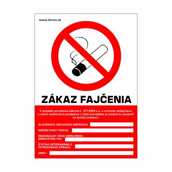 Zákaz fajčenia s kontaktami