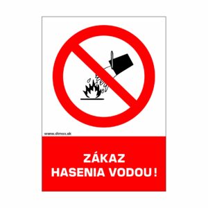 Zákaz hasenia vodou