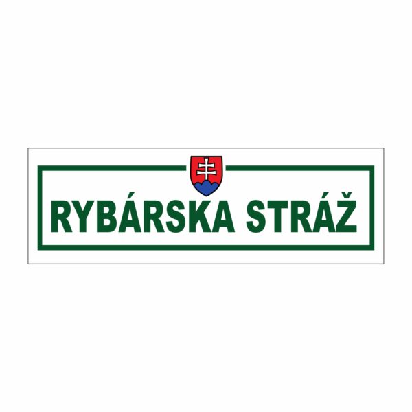 Samolepka rybárska stráž SRS02 300x90 mm