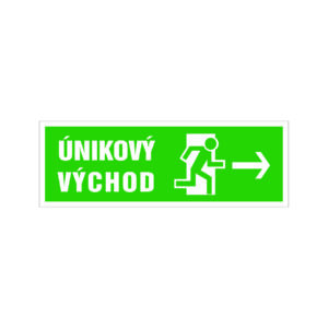 Samolepka únikový východ SUI7 290x100 mm